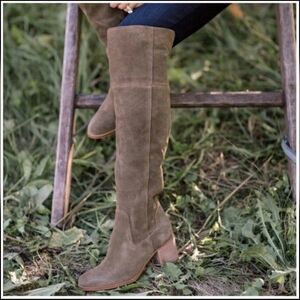 Marc Fisher Medium Calf Suede Over-the-Knee Boots - Elanie 8.5W